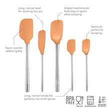 Load image into Gallery viewer, Flex-Core® Silicone and Stainless Steel Spatulas - Set of 5 [Online Only]
