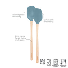 Load image into Gallery viewer, Flex-Core® Mini Spatula + Spoonula with Wood Handle [Online Only]
