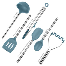Load image into Gallery viewer, Silicone and Stainless Steel Utensils - Set of 6 [Online Only]
