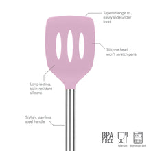 Load image into Gallery viewer, Silicone and Stainless Steel Slotted Turner [Online Only]
