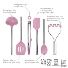 Load image into Gallery viewer, Silicone and Stainless Steel Utensils - Set of 6 [Online Only]
