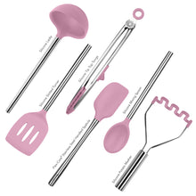 Load image into Gallery viewer, Silicone and Stainless Steel Utensils - Set of 6 [Online Only]
