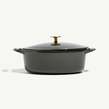 Load image into Gallery viewer, Oval Enameled Cast Iron Dutch Oven 7.5 Qt Willow Green | Made In
