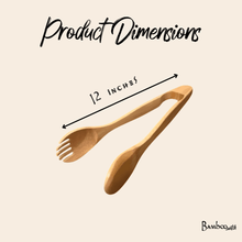 Load image into Gallery viewer, 12" Bamboo Salad Tongs [Online Only]
