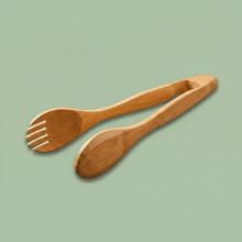 Load image into Gallery viewer, 12" Bamboo Salad Tongs [Online Only]
