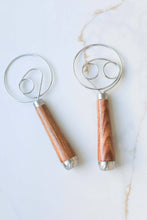 Load image into Gallery viewer, Rosewood Wooden Handle Dough Whisk
