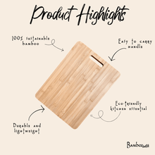Load image into Gallery viewer, 16" Bamboo Cutting Board with Handle [Online Only]
