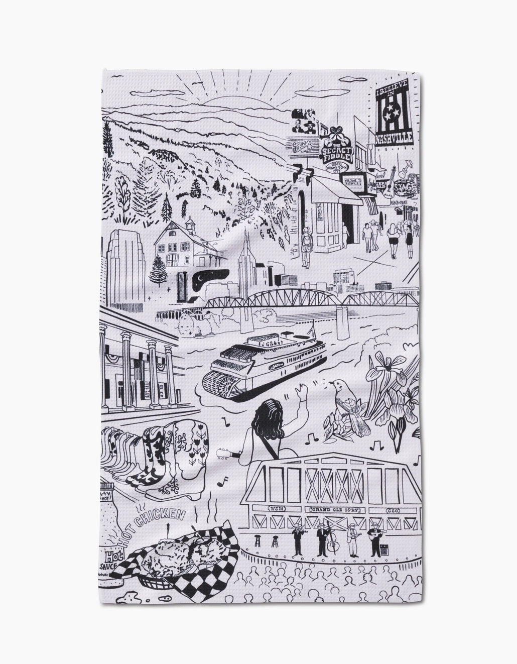 Geometry Nashville Tea Towel