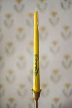 Load image into Gallery viewer, Floral Inlaid Tapered Candle in Cream Set of 3 [Online Only]
