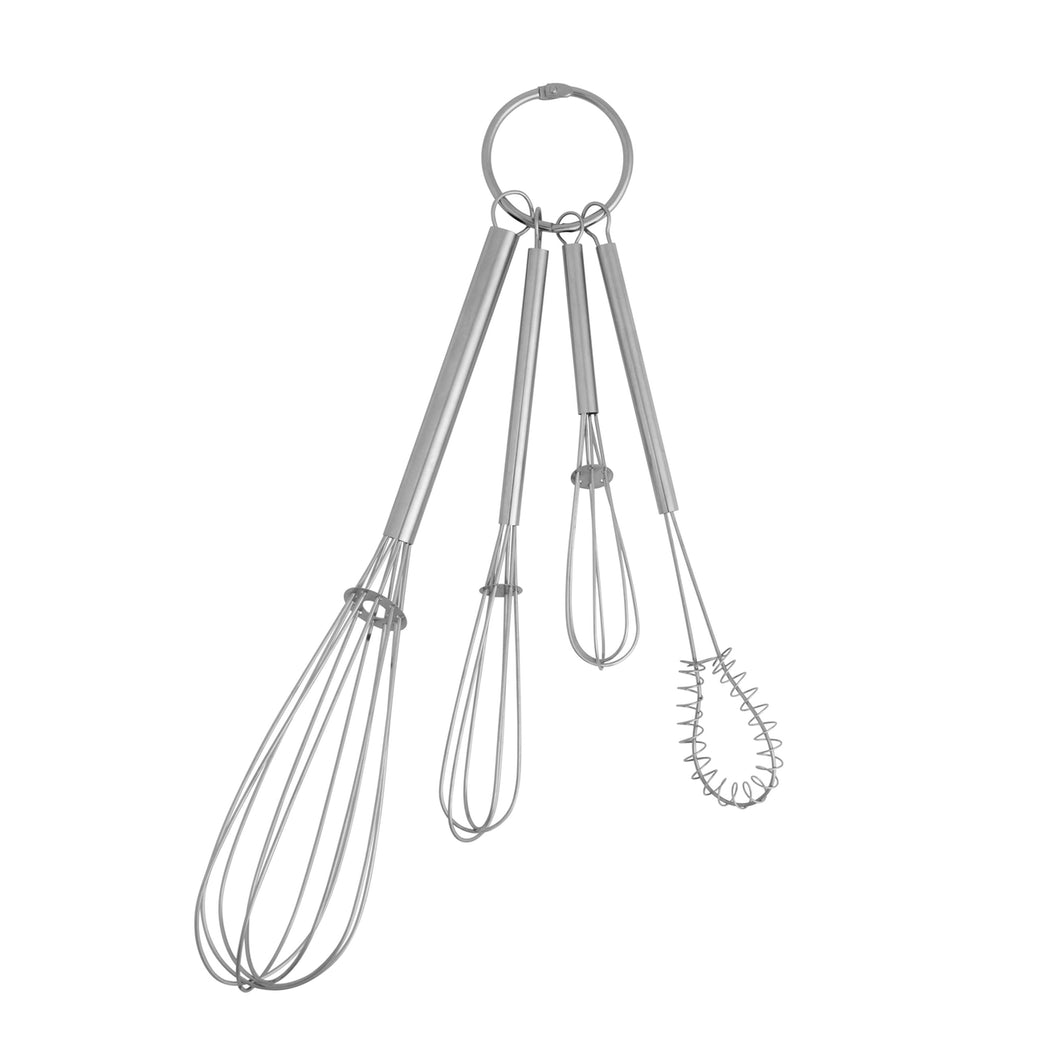 4-Piece Stainless Steel Mini Whisks Set