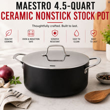 Load image into Gallery viewer, Alva Non-Stick Stock Pot with Lid Black— 4.5-QT. [Online Only]
