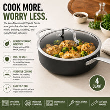 Load image into Gallery viewer, Alva Non-Stick Sauté Pan with Lid Black—4-Qt [Online Only]

