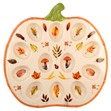 Load image into Gallery viewer, Pumpkin Shape Deviled Egg Platter
