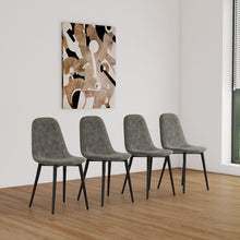 Load image into Gallery viewer, Modern Accent Dining Chairs Upholstered Seat, Metal Legs (Set of 4) [Online Only]
