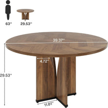 Load image into Gallery viewer, Round Compact Dining Table For 4 - Rustic Brown [Online Only]
