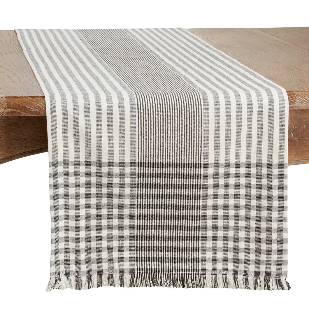 Stripe & Check Table Runner