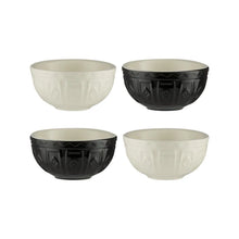 Load image into Gallery viewer, Mason Cash Color Mix Black &amp; Cream Mini Prep Bowls Set of 4
