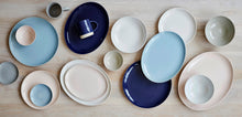 Load image into Gallery viewer, Shell Bisque Grey Porcelain 16 Piece Dinnerware Set, Service For 4 [Online Only]
