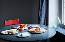 Load image into Gallery viewer, Shell Bisque Grey Porcelain 16 Piece Dinnerware Set, Service For 4 [Online Only]
