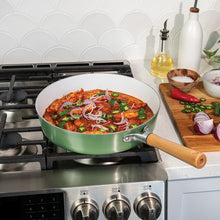 Load image into Gallery viewer, Cardamom™ Ceramic Nonstick 12 Inch Skillet with Stainless Steel Lid | Nordic Ware

