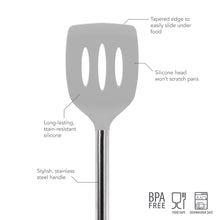 Load image into Gallery viewer, Silicone and Stainless Steel Slotted Turner [Online Only]
