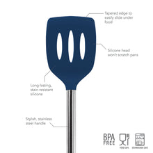 Load image into Gallery viewer, Silicone and Stainless Steel Slotted Turner [Online Only]
