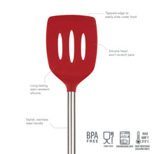 Load image into Gallery viewer, Silicone and Stainless Steel Slotted Turner [Online Only]
