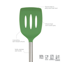 Load image into Gallery viewer, Silicone and Stainless Steel Slotted Turner [Online Only]
