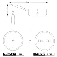 Load image into Gallery viewer, Heritage Steel Titanium Series 2 Quart Saucepan with Lid [Online Only]
