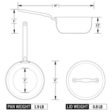 Load image into Gallery viewer, Eater x Heritage Steel 2 Quart Saucier with Lid [Online Only]
