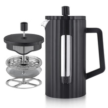 Load image into Gallery viewer, Kaffe Black Double Wall French Press Coffee Maker
