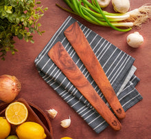 Load image into Gallery viewer, Teak Wood Skinny Spatula 12&quot;
