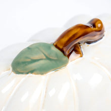Load image into Gallery viewer, White Pumpkin Butter Dish

