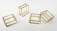 Load image into Gallery viewer, Square Metal Frame Napkin Rings, Set of 4 [Online Only]
