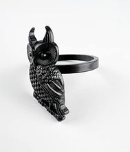 Load image into Gallery viewer, Perched Owl Metal Napkin Rings, Set of 4 [Online Only]
