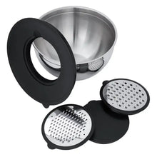 Load image into Gallery viewer, Mixing Bowl with Splash Proof Lid + Grater 3L
