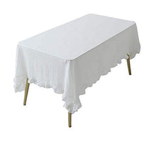 Load image into Gallery viewer, French Ruffled Border Cotton Woven Tablecloth [Online Only]

