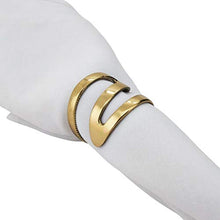 Load image into Gallery viewer, Contemporary Zig Zag Metal Napkin Rings, Set of 4 [Online Only]
