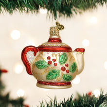 Load image into Gallery viewer, Holly Teapot Ornament [Online Only]
