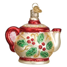 Load image into Gallery viewer, Holly Teapot Ornament [Online Only]

