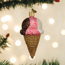 Load image into Gallery viewer, Neapolitan Ice Cream Cone Ornament [Online Only]

