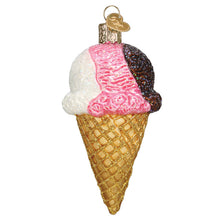 Load image into Gallery viewer, Neapolitan Ice Cream Cone Ornament [Online Only]
