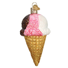Load image into Gallery viewer, Neapolitan Ice Cream Cone Ornament [Online Only]
