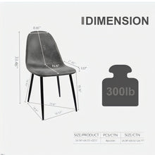 Load image into Gallery viewer, Modern Accent Dining Chairs Upholstered Seat, Metal Legs (Set of 4) [Online Only]
