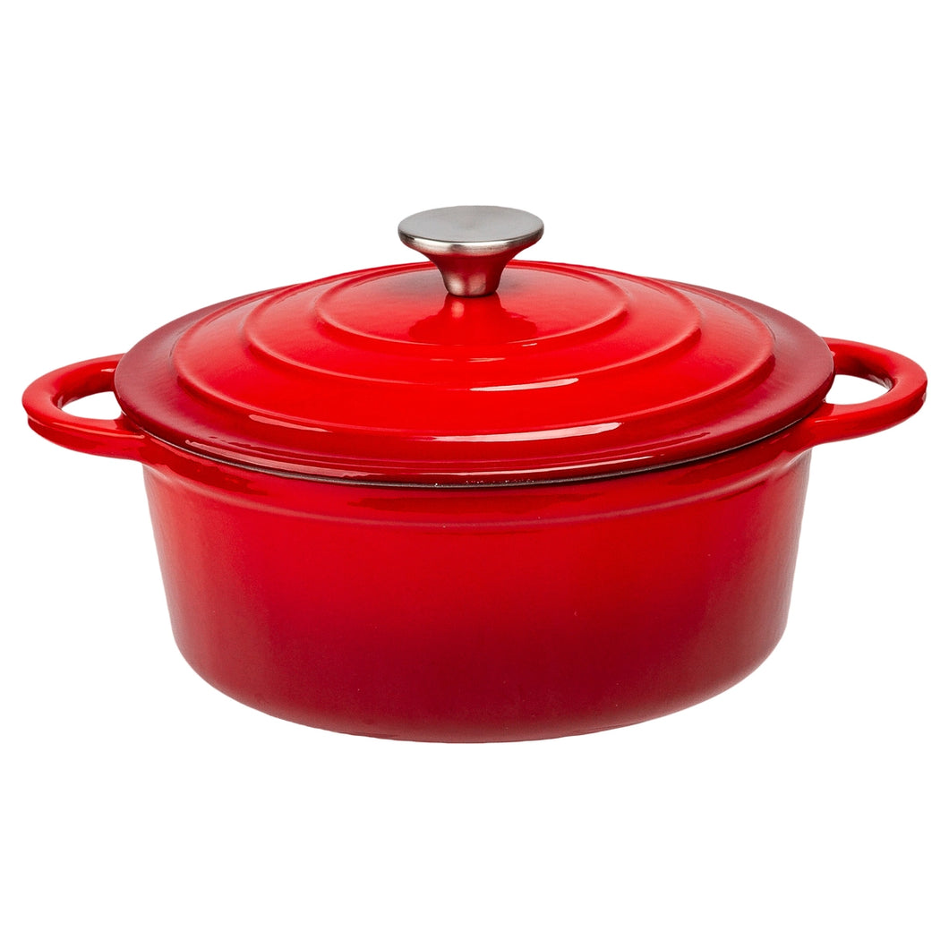 Red Enameled Cast Iron Dutch Oven 3.5 Qt