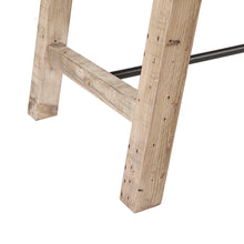Load image into Gallery viewer, Rustic Dining Table with Metal Support in Natural Pine Wood Finish [Online Only]
