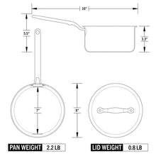 Load image into Gallery viewer, Eater x Heritage Steel 3 Quart Saucepan with Lid [Online Only]
