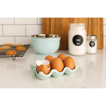 Load image into Gallery viewer, Robin&#39;s Egg Speckle Ceramic Egg Crate
