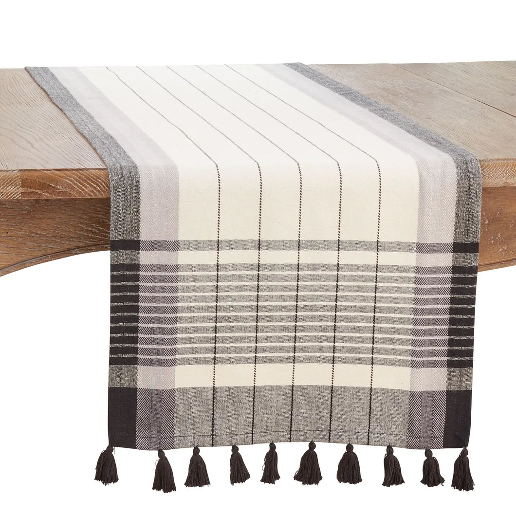 Striped Tassel Runner