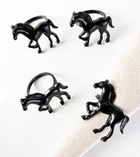 Load image into Gallery viewer, Horse Metal Napkin Rings, Set of 4 (5 Color Options) [Online Only]
